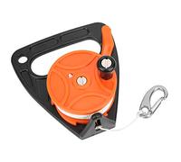 Acouto 150ft Scuba Dive Reel with Thumb Stopper, Reels Portable 46m Underwater Finger Spool Double Ended Bolt Snap for Wreck Cave SMB Snorkeling Kayak Anchor 150ft Scuba Dive Reel with (Orange)