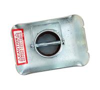 Acouto 160x115mm Trailer Foot Plate with Lock Pin, Fits 50mm Outer Diameter Round Pipe, Galvanized Steel, 2.25T Load Capacity, Trailer Jack Foot Plate with Pin Base