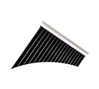 Acouto 18 Pipe Pan Flute Panpipes C Key Pan Pipes with Mouthpiece for Beginners Students and Correctly a Blow Flutepan Pipespan Flute Instrument18 Pipe FlutePanpipes C Key (Black)