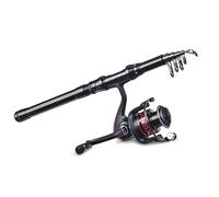 Acouto 180cm/210cm/240cm/270cm Telescopic Fishing Rod Reel Combo Set Fishing Tackle Accesories Durable Hard Is Portable Material Rod Telescopic the Density (180cm)