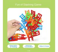 Acouto 18Pcs Balancing Chairs Set Assorted STACKING Chairs Game Kids' Party Favor STACKING Toys Stack of Trying Mini Without Enjoy the Plastic Hours Can Fun ChairsStacking