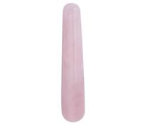 Acouto 1pc Quartz Crystal Face Massage Wand Stone Smooth Stick Massaging Tool 100mm and Beautiful Three Massage StoneRose Quartz StickMassage Stone StickMassage (Pinkish Crystal)