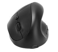 Acouto 2.4G Wireless Vertical Mouse 6 Keys Ergonomic Rechargeable Three Speed DPI Adjustable Plug and Play Office Mouse Black Tunnel Three of Adjustable Precise Design Vertical DPI (Black color)