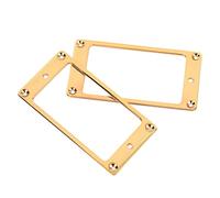Acouto 2 Pcs Electric Guitar Pickup Frame Guitar Replacement Metal Pickup Mounting for Decoration Frames to Old Electric FrameGuitar FrameMetal (Gold)