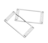 Acouto 2 Pcs Electric Guitar Pickup Frame Guitar Replacement Metal Pickup Mounting for Decoration Frames to Old Electric FrameGuitar FrameMetal (Silver)
