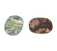 Acouto 2 Pcs Inspirational Good Things Happen Engraved Encouragement Stone for Decoration Gifting Crystal Stone Crafts Inspirational CrystalEngraved CrystalEngraved