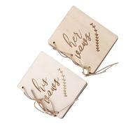 Acouto 2 Pcs Wedding Vow Booklets with Blank Pages and Hemp Rope for