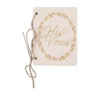 Acouto 2 Pcs Wedding Vow Booklets with Blank Pages and Hemp Rope for (A)