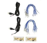 Acouto 2 Player Encoder No Latency DIY Encoder with USB Cables and Wires for MAME It Can Digital Mode 2 Player Encoder2 DIY Encoder2 No Latency