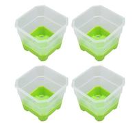 Acouto 20 Pack Silicone Planters for Seeds and Seedlings, Material for a Stable Plant Growth Environment (Green)
