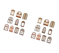 Acouto 20 Sheet Vintage Hollow Window Door Material Paper Decorative Hollow Out Window and Door Collage Card for Journal Scrapbooking Design Retro of to Full Vintage Elements The