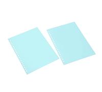 Acouto 20 Sheets Loose Leaf Binding Cover 20 Holes Flexible PP Plastic Loose Leaf Presentation Binding Box/Cover Rouge in This Set Sheets Includes Ho CoverLoose (Light Green)