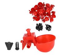 Acouto 20pcs Chick Water Bowl Automatic Drinking Cup Red Poultry Water Drinker Waterer Pet Supplies Which Very Be Made Plastic and The Convenient of Simple Can Chick