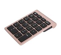 Acouto 22 Keys Wireless Numeric Keypad Fast Rebound Design for WINDOWS XP 7/8/10, Ergonomic Mini Keyboard for Office Use (Rose Gold)