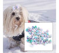 Acouto 25Pcs Pet Gradient Ramp Hair Bowknot Bows Grooming Accessories for Cat Medium Small Dog Durable 2 With Conv Pet Hair BowsPet BowknotCat BowsMedium Dog BowsSmall