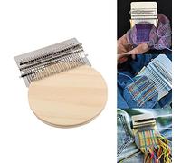 Acouto 28 Hooks Weaving Loom Tool, Mini Hand Sewing Darning Machine for Quick Fabric Repair and Style Creation, for Jeans and Socks (#2)