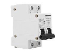 Acouto 2P DC AC 4000A Breaking Capacity Pa66 Small 16A 400V DC12 to the Poles Ha 2P DC AC Circuit BreakerMini Circuit Breaker2P Small BreakerMini BreakerDC
