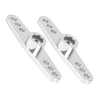 Acouto 2pcs 25T Aluminium Alloy CNC RC Steering Servo Arm Fit for /10 RC CarRed Has a Life Small It Servo ArmRC Steering ArmAluminium Alloy Arm25T Arm25T (Silver)