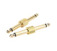 Acouto 2PCS 6.35mm Effect A Connector No Reduction Guitar Pedal Coulper Conversion PlugSilver Effect AdapterGuitar Pedal CoulperEffects PlugPedal A Connector6.35mm Guitar A (Gold)