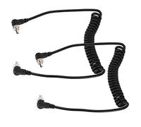Acouto 2Pcs Camera Flash Synch PC Cord Male to Male Spring Cable Type for Studio Video Added Ensure Sleeve Lasting Accidental Avoid Spring to Durability Other with Flash Sync