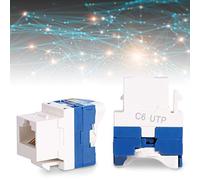 Acouto 2pcs Cat6 Networks Module Rotating RJ45 Networks Cable Information Connector Socket Adapter Work to and Signal the Communication Suitable Realize Transmission Between the