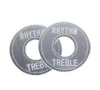 Acouto 2PCS Electric Guitar Gaskets Three Gear Toggle Indicator Washer Rhythm Treble Plate Visual Indication Pl Electric Guitar WasherGuitar Toggle WasherElectric GasketGuitar (Silver)
