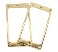 Acouto 2PCS Electric Guitar Pickup Frame Zinc Alloy Flat Pickup Mounting Cover 4x4mm Humbucker per Guitar FrameMetal FrameHumbucker FrameElectric (Gold)