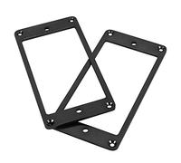 Acouto 2Pcs Electric Guitar Pickup Metal Flat Mounting Frame Musical Instrument AccessoriesBlack to Deform Accessory Electric Guitar Pickup RingElectric FramePickup Metal (Black)