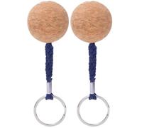 Acouto 2Pcs Floating Cork Key Wooden B Key Sailing Boat Canoe Sports Accessoriesblack Rope Floating KeyringWooden B Ring KeyringWooden Cork KeyringCork Keyring Buoyancy Enhance of (Black rope)