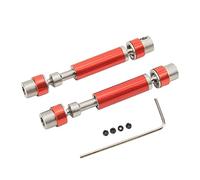 Acouto 2PCS Front Rear Center Drive Shaft Aluminum Alloy Rustproof Transmission Shaft for FMS /24 FCX24 Blue This Can Driveshaft Power the Front Rear Center Drive ShaftCrawler (Red)