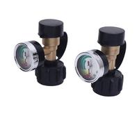 Acouto 2PCS Gas Indicator Monitoring Gas Pressure Meter for 5lb to 40lb with QCC1 Type1 Connection Tanks Various He RV GaugeGas IndicatorRV Pressure GaugeGas