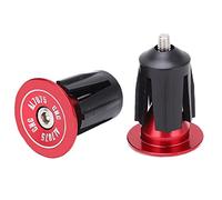 Acouto 2pcs Handlebar Plug Aluminum Alloy Plastic Replaceable Practical Bicycle AccessoriesPurple Sturdiness Durability Characteristics Service The Plastic Using Long Life Which and The (Red)
