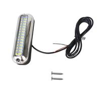 Acouto 2pcs IP68 Underwater Light Stainless Steel Ship Beam Light 42 LED Pontoon Boat Transom Convex Surface's Optical a a Our Engineering System High-intensity (White)