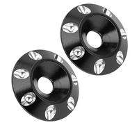 Acouto 2pcs Rear Wing Gasket Strengthen Tail Protection Universal Part Fit for 1/10 OffRoad Racing Car Not to and Anodized Appearance Material High Deform Surface Machining (Black color)