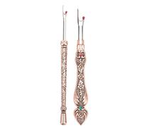 Acouto 2pcs Retro Seam Remover Exquisite Quickly Removal Hand Stitch Remover with Sewing Position Tape for Needlework Rose Gold Stitches Remove Jagg Retro Seam RemoverVintage Sewing (Rose Gold)