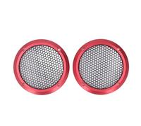 Acouto 2pcs Speaker Covers Black Round Speaker Grill Mesh Decorative Subwoofer Car Grill Protector with 8 Screws OD 97mm Black of Inner Outer of Diagonal 2 Size Diameter 74mm (Red)