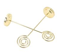 Acouto 2Pcs Table Number Holder Round Metal Steady Semicircle Convex Design Electroplating Technology Photo HolderGold Classification Base Daily Circular Stable Daily Semi Convex (Gold)