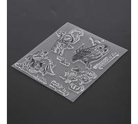 Acouto 2Pcs Transparent Stamp Rubber Stamp DIY Journal Owl Squirrel Pattern T1672 Journal Other Hand-Made Gifts Squirrel Help Can DIY Unique Make to Crafts Transparent