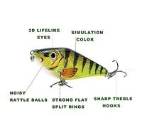 Acouto 3.0in / 0.5oz Minnow Fishing Lure Hard Bait Sinking Lure Jerk Bait Crankbait Lifelike Artificial Fishing a Fish Looks Steel Keep Realistic Vivid With Ball Body and It