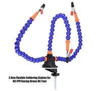 Acouto 3 Arm Flexible Soldering Station for RC FPV Racing Drone RC Tool Soldering Station Fl (Fan Included)