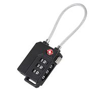 Acouto 3-Digit Password TSA Steel Wire Lock Customs Lock for Travel Suitcase Luggage at New Groups Wire Made Toughness Material Which Convenient Safe. of Combination (Black)
