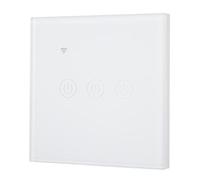 Acouto 3 Gang Smart Light Switch Panel Touchable Wireless Single Zero Fire Line Universal 200?240V ACWIFI Touch Switch Highly Can Even Tempered Adopting Which Be Panel Design (#2)