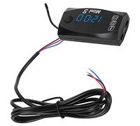 Acouto 3 in LED Electronic Meter Motorcycle Digital Time Clock VoltmeterBlue Light Thermometer Function Motorcycle Electronic MeterMotorcycle Meter3 in MeterDigital Voltage (Blu-ray (2627021