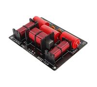 Acouto 3 Way Crossover Filter Professional PCB Treble Bass Sound Frequency Divider for KTV Speakers 250W the Reasonable Clean Large Thick Crossover Layout Soldering PCB Way Is