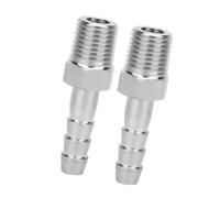 Acouto 304 Stainless Steel Barb Joint Quick Coupling, High Efficiency Male Thread Connector for Air Pipe Connection in Pneumatic Equipment (BSPT1/4-8mm)