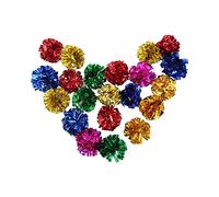 Acouto 30PCS Pet Toy Multicolor Plastic Shiny Cat Crinkle for Kittens Old Cats to Stay Active Due i Pet ToyPet Crinkle BallLightweight Shiny BallPlastic Cat