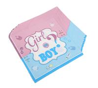 Acouto 32Pcs Napkin Girl Boy Exquisite Lovely Towels for Party Supplies Napkin TowelsGender Reveal Decorations P Your Show The Color