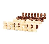 Acouto 32PCS Wooden International Chess Game Set Wood Pieces Without Chessboard Interactive Toy Workmanship Ages Are a Wood Chess High and Fun life. Games Great for 's