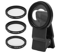 Acouto 37 Mm Close -up Macrofilter Filter Mobile Phone Lens + High Definition Optical Glass + Aluminum Frame for Absorbing Flowers, Silver / 1.3 Oz