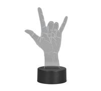 Acouto 3D Sign Language I Love You Night Light with Touch Control, Colorful LED Lamp, USB or I Love You Decorative LampNight Lights